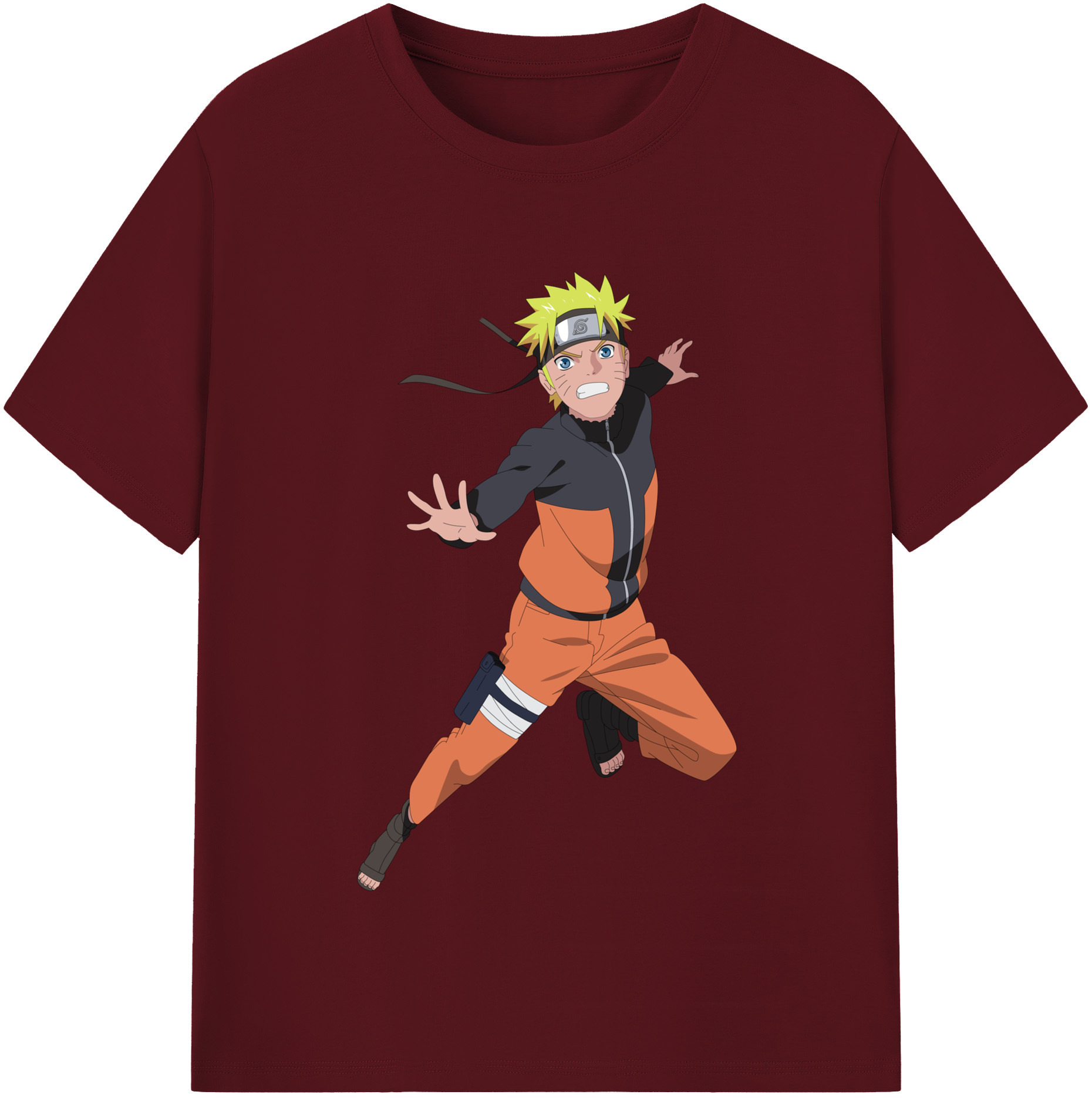 （画像用） NARUTO -ナルト- うずまき ナルト Uzumaki Naruto 綿100％半袖Tシャツ（フロントプリント）
